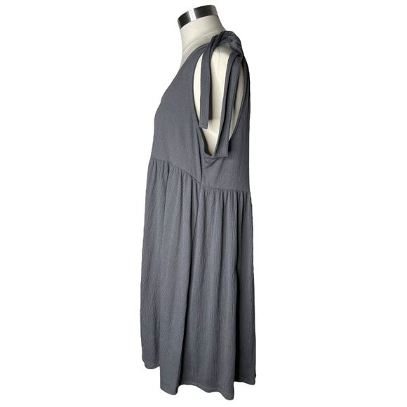 Wild Fable Tank Dress Tie Straps Empire Waist Flowy Gray Size XXL - Picture 4 of 8